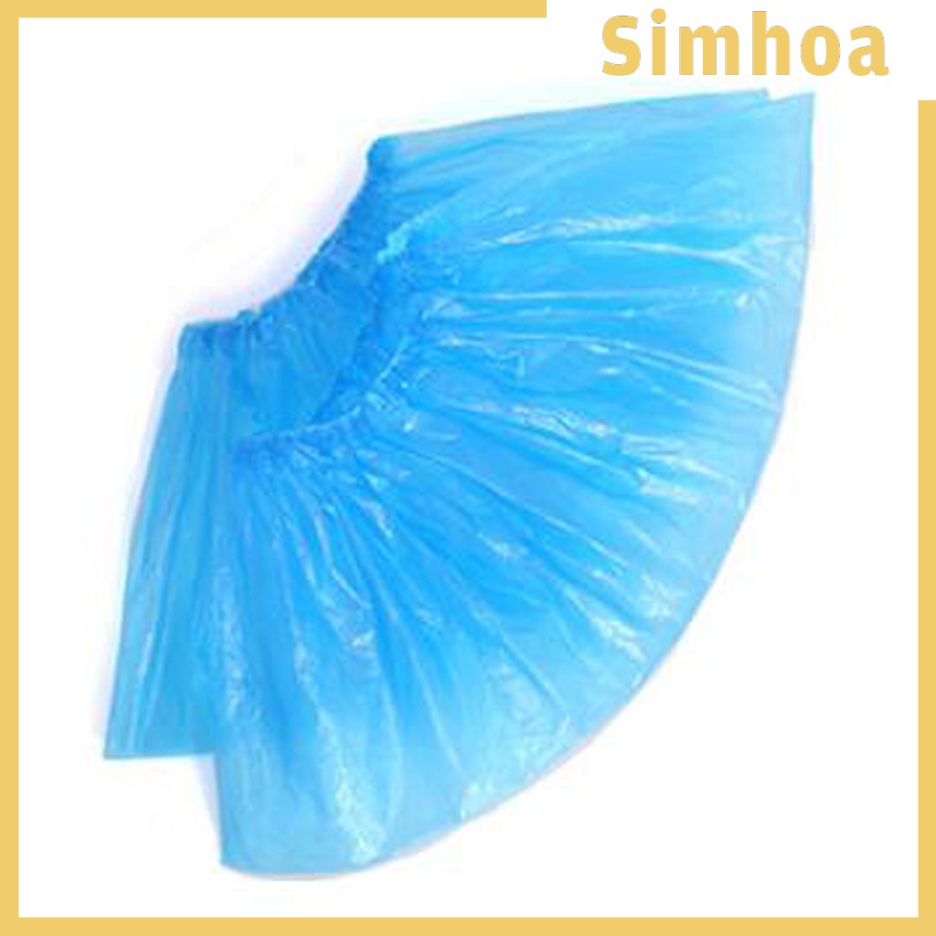 100Pcs Disposable Plastic Shoe Covers Cleaning Overshoes Protective