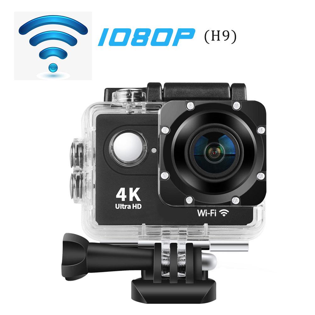 Máy ảnh hành động H9 gốc 1080p / 30 khung hình / giây 20MP WiFi 2.0 Ultra HD 4K WiFi Cam-Máy ảnh thể thao SD không thấm