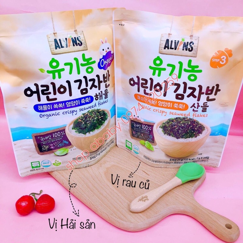 Rong biển rắc cơm hữu cơ Alvins