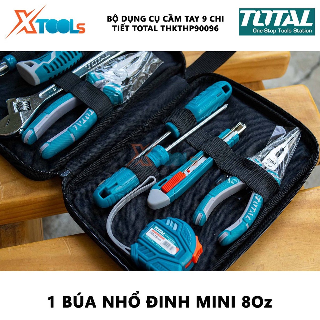 Bộ đồ nghề cầm tay 9 chi tiết TOTAL THKTHP90096 | Sửa chữa, lắp ráp và bảo dưỡng thiết bị [CHÍNH HÃNG] [XTOOLs]