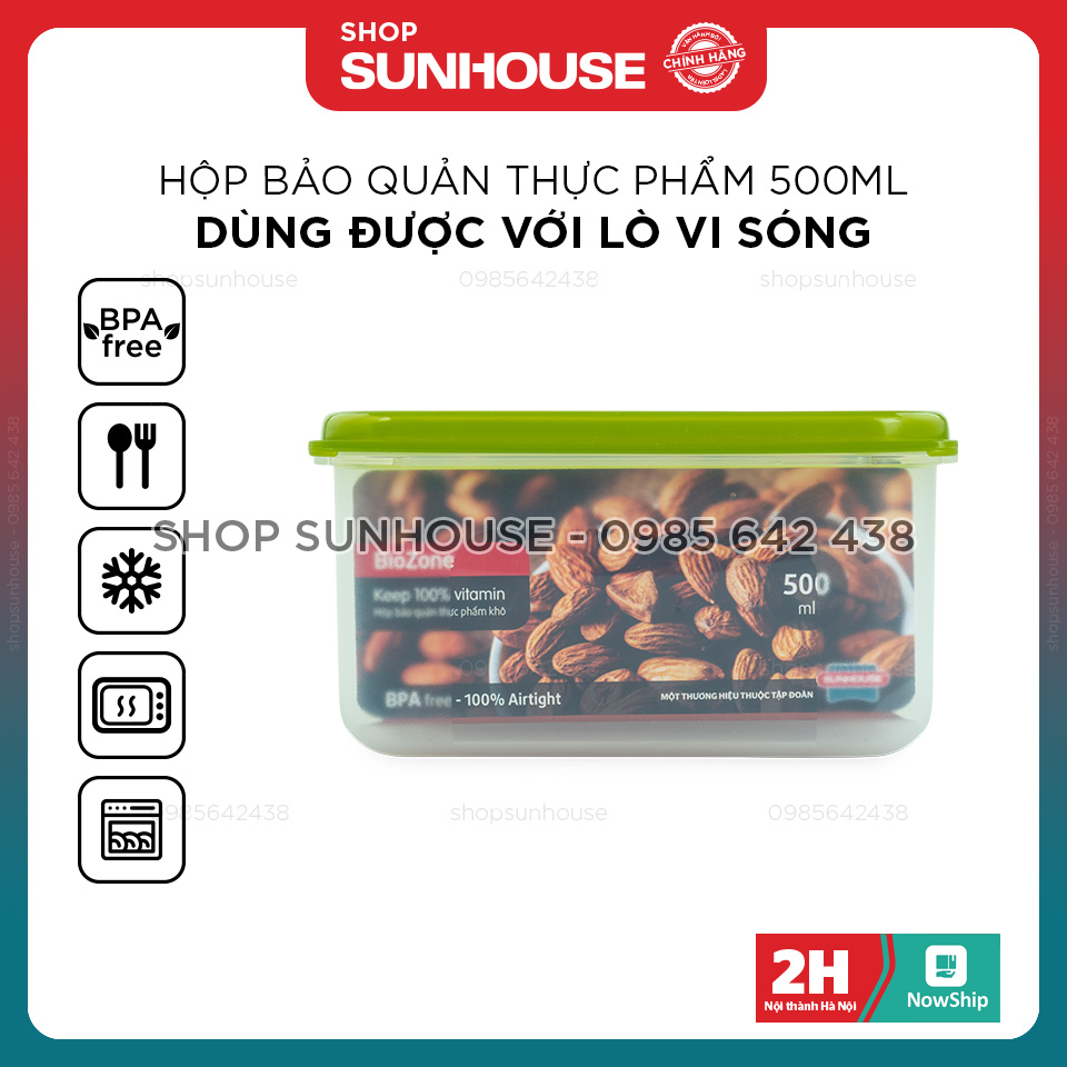 Hộp bảo quản thực phẩm khô BioZone KB-DR500P 500ml