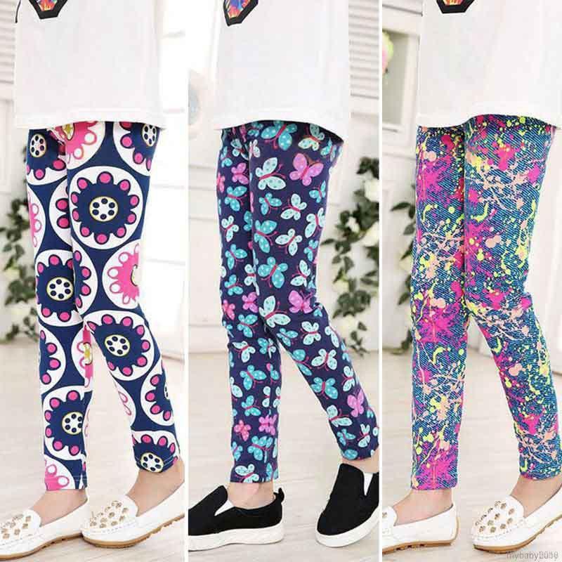 Quần Legging ôm chân thoải mái họa tiết hoa xinh xắn cho bé gái