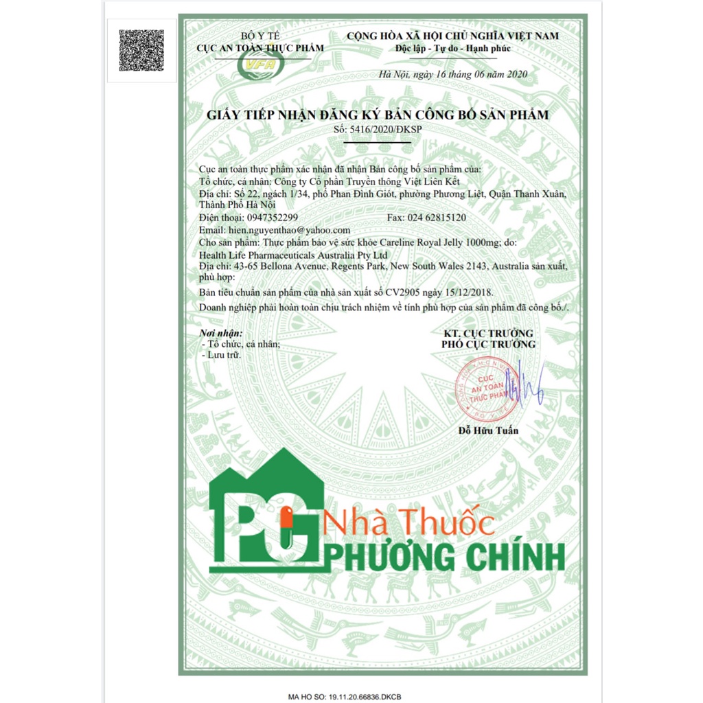 Viên Uống Sữa Ong Chúa Úc Royal Jelly CareLine 1000mg - Sáng Đẹp Da, Chậm Lão Hóa, Tăng Cường Sức Khỏe