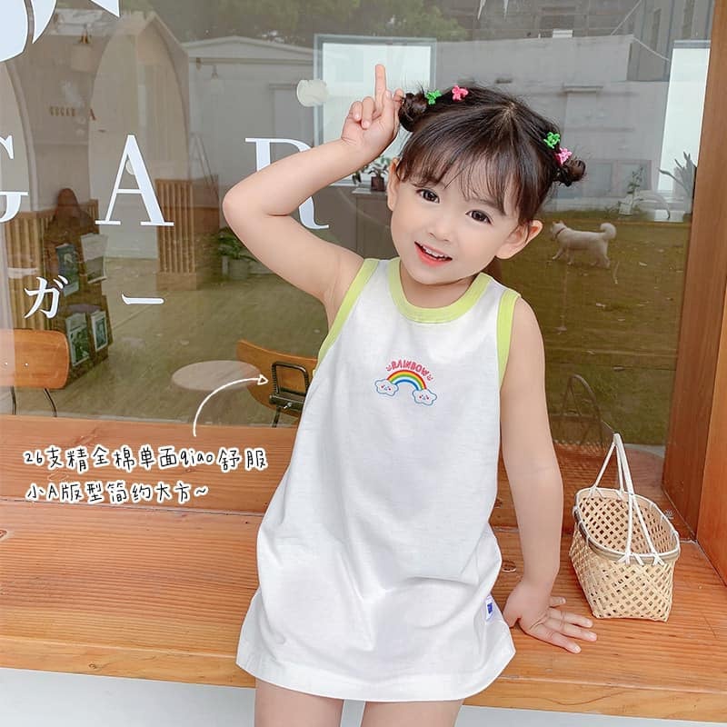 Váy Cho Bé - Váy Love Chất Liệu Thun Lạnh Tự Nhiên Ken Store