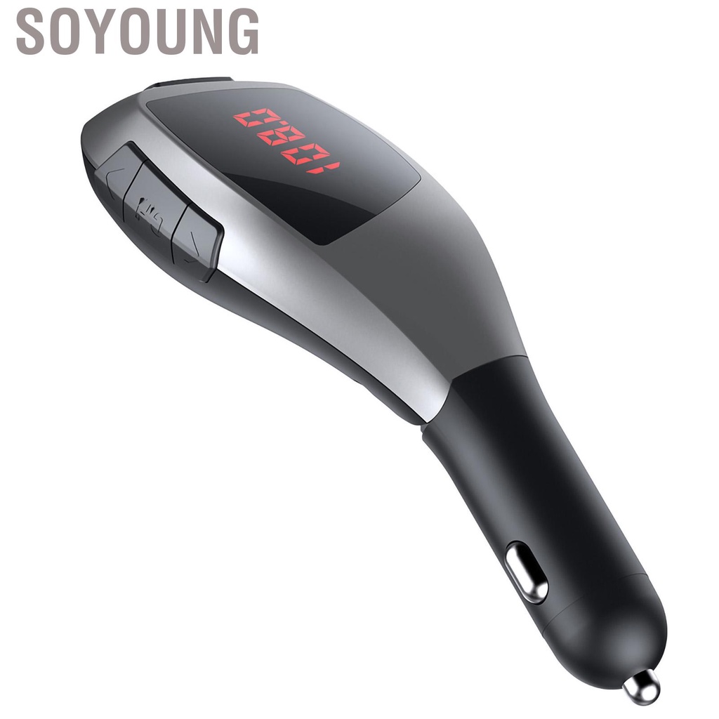 Soyoung Wireless Bluetooth FM Transmitter Radio Adapter for Car Support Small Micro Memory Card MP3 Format Music
