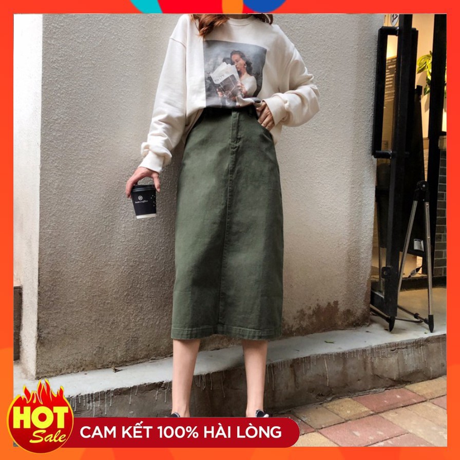 [ORDER] Chân váy Kaki dáng A suông dài Vintage Hàn Quốc ( Ảnh thật ở cuối) -  NDP Clothing