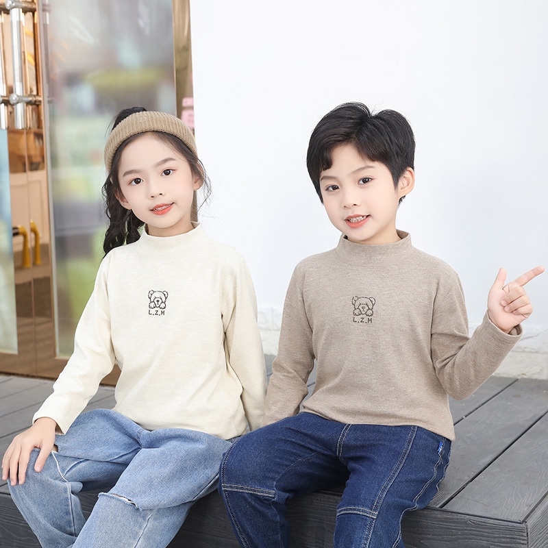Áo Len Lông Cừu Chất Lượng Cao Thời Trang Thu Đông Size 100-160 Dành Cho Bé Trai Bé Gái