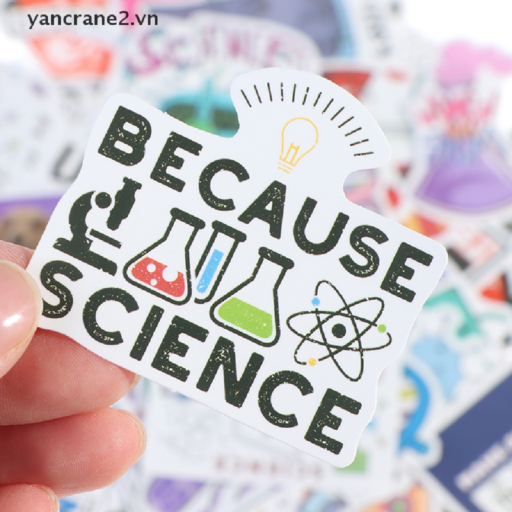 Set 100 Nhãn Dán Hóa Học Cho Laptop / Điện Thoại / Ván Trượt / Va Li