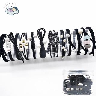 Set 12 dây buộc tóc kiểu dáng đơn giản cho nữ