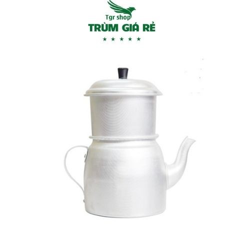 Phin và ấm cà phê 200gram, phin lớn pha cafe, donguyencoffee