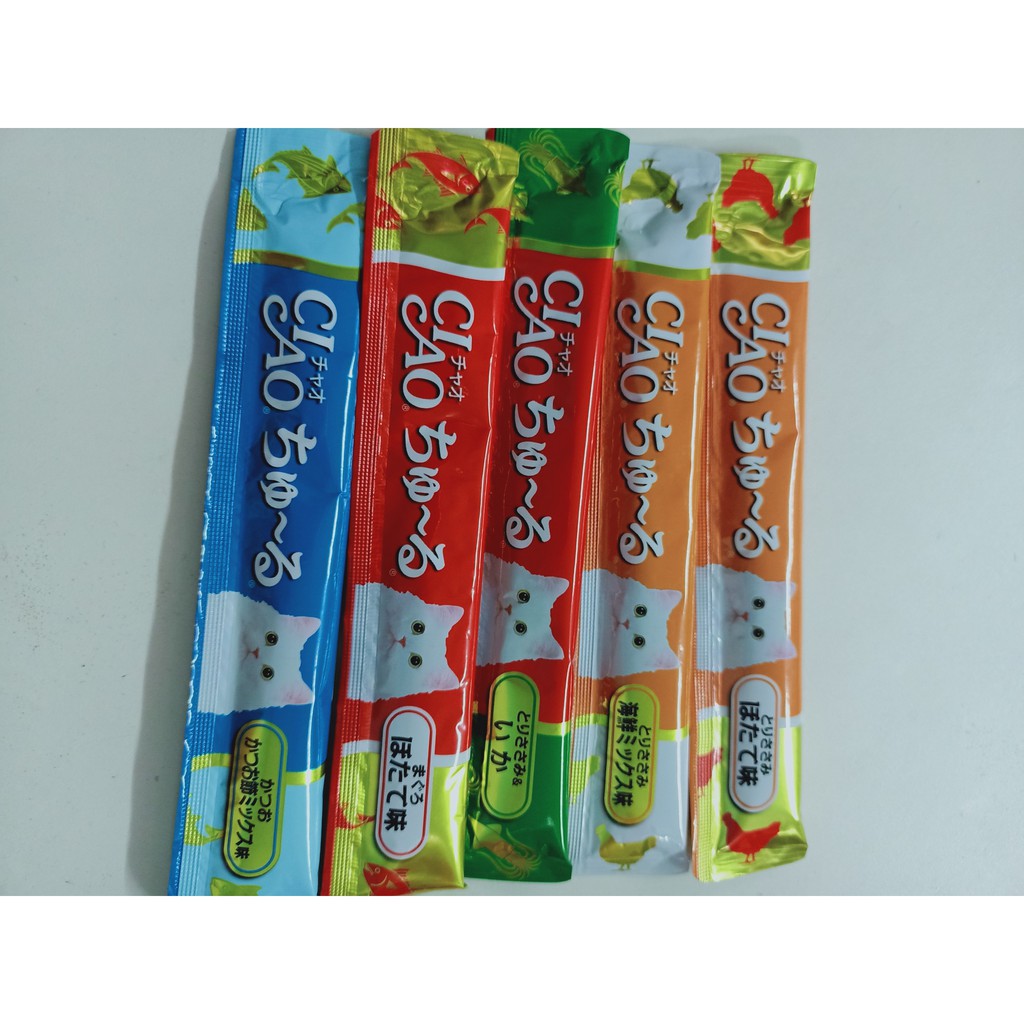 Combo 10-30 thanh súp thưởng cho mèo Ciao churu Thái Lan mix vị - Jpet Shop