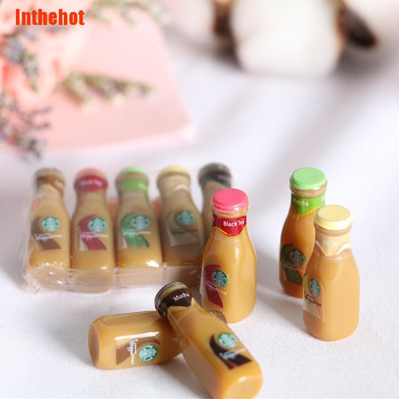 Bộ 1 / 5 Mô Hình Bình Cà Phê Bằng Nhựa Resin Tỉ Lệ 1 / 12 Dễ Thương