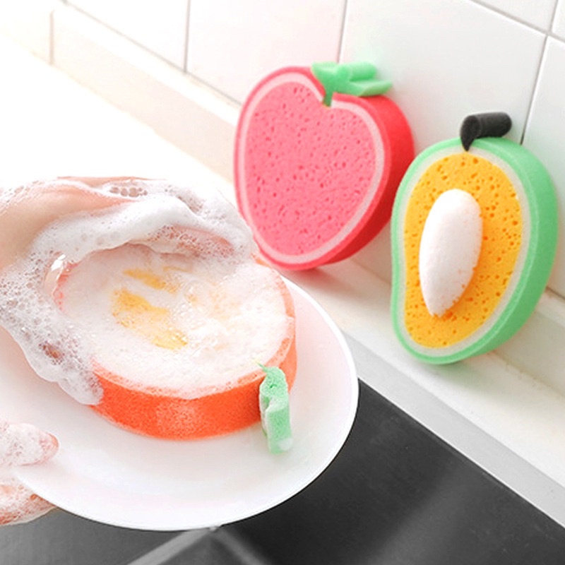 Mút Rửa Chén Tạo Bọt Hình Trái Cây Dễ Thương