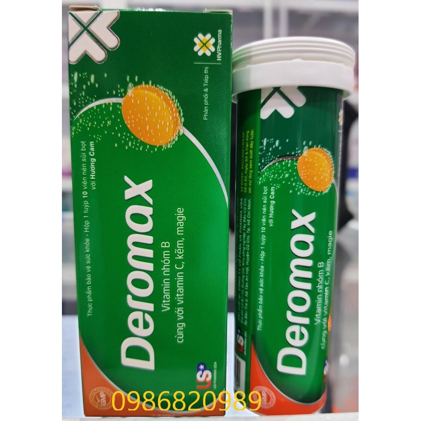SỦI KHỎE - DEROMAX  vitamin nhóm B, vitamin C, Zinc, magie