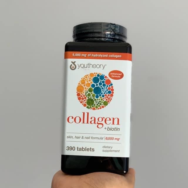 Collagen 390 viên collagen bổ sung Biotin Youtheory Advanced Type 1,2&3