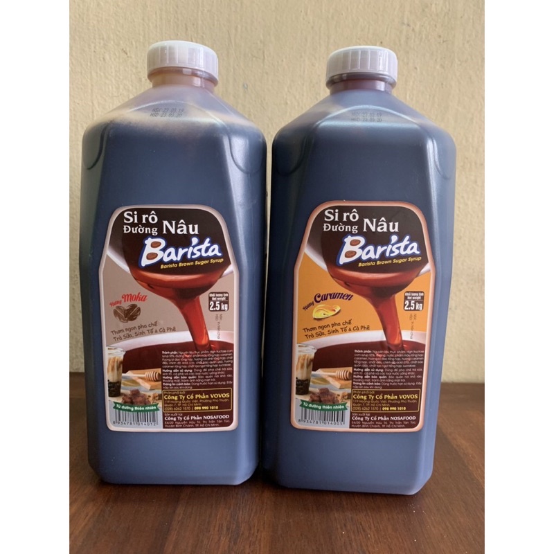 Syrup/Siro Đường Đen BARISTA VỊ CARAMEL can 2.5kg- tạo hoàn hảo cho dữa tươi đường đen