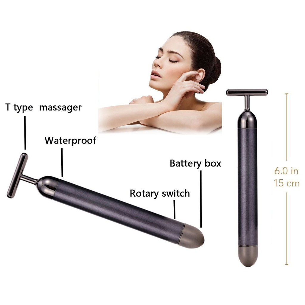 Massage Mặt Hợp Kim 24k rung cầm tay đa vị trí toàn thân WholeBody BILA1013