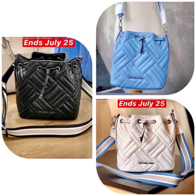 - Túi bucket mini rút dây  Peyton bucket bag-kèm dây đeo bản to cá tính-tone màu trẻ trung classic