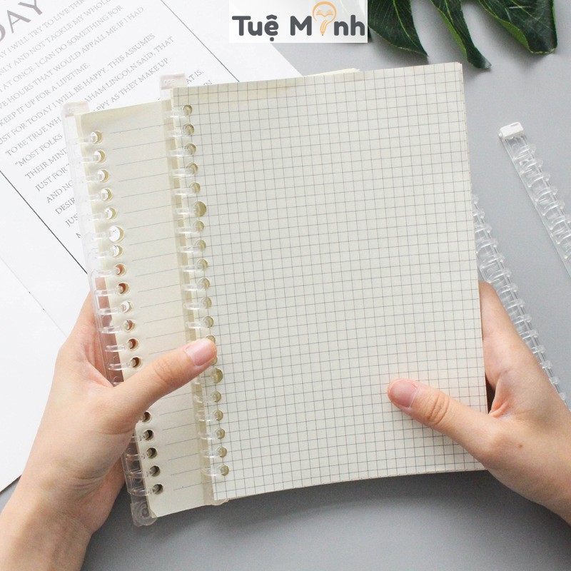 Thanh còng nhựa đóng gáy B5 26 lỗ P13 kẹp tài liệu làm binder sổ còng refill