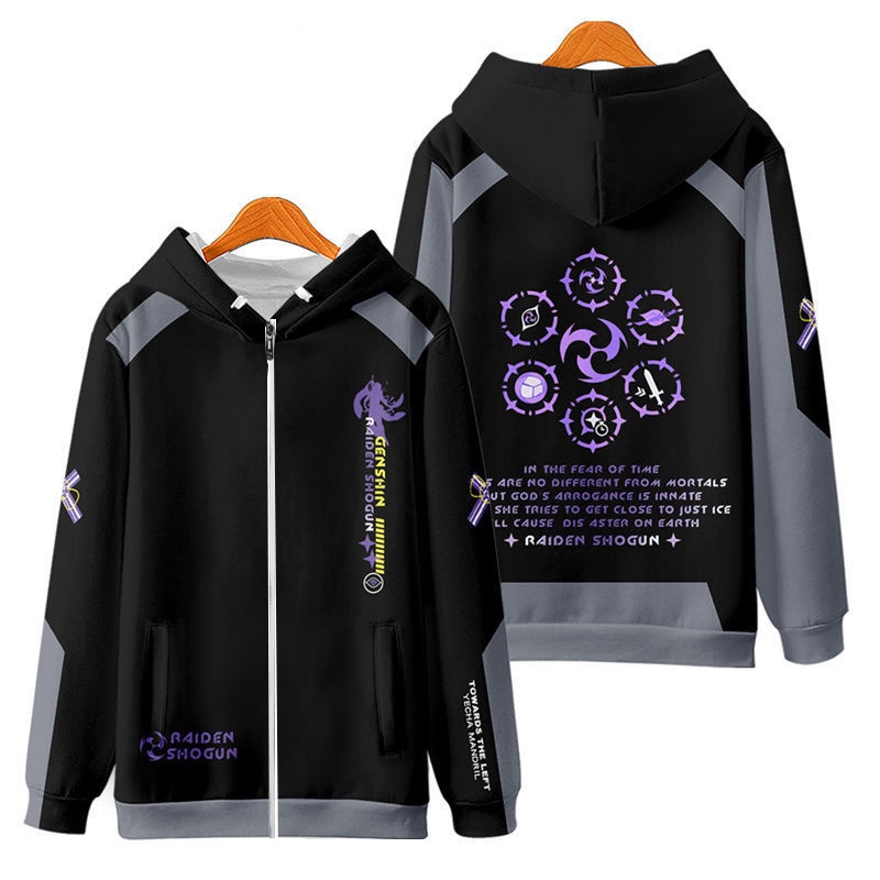 Áo Khoác Hoodie Tay Dài Có Khóa Kéo In Hình 3D Thời Trang Nhật Bản 2022 Dành Cho Nam Nữ