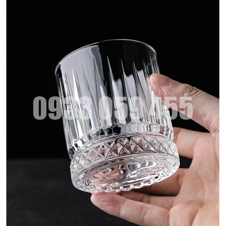 Set 6 ly uống nước thủy tinh cao cấp 360ml, cốc uống nước sang trọng