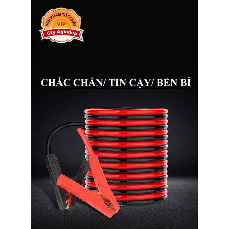 Dây nối bình ắc quy, cứu hộ khẩn cấp hàng xịn lõi đồng, kẹp đồng AGIADEP