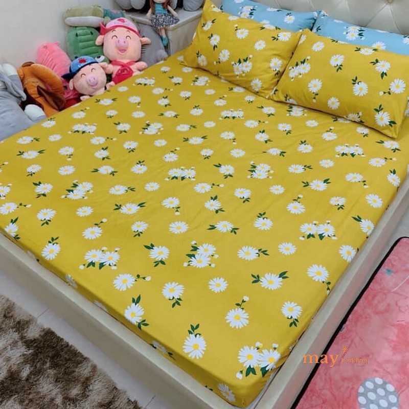 (Mẫu mới) Set ga chun bọc đệm (nệm) kèm 2 vỏ gối poly cotton m6 hoặc m8 nhiều mẫu (liên tục cập nhật)