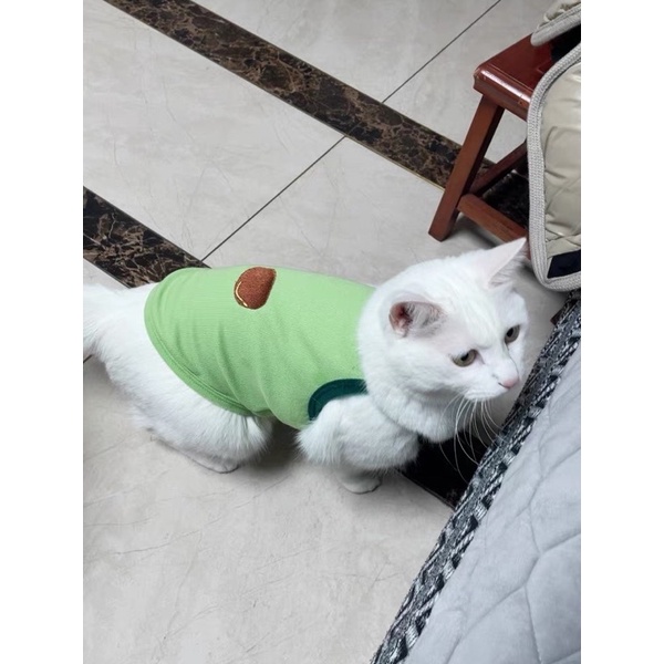 Quần áo thú cưng, áo cho chó mèo áo dây hình bơ cotton thoáng mát BECHON A117