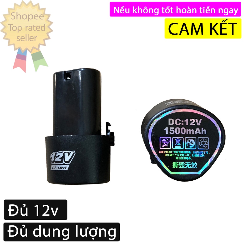 Pin Máy Khoan, Pin Li-Ion 12V 1500mAh - Khoan Pin - Bắt vít Pin, Pin 12 v, dùng cho các máy makita, voto, aotua, hitachi