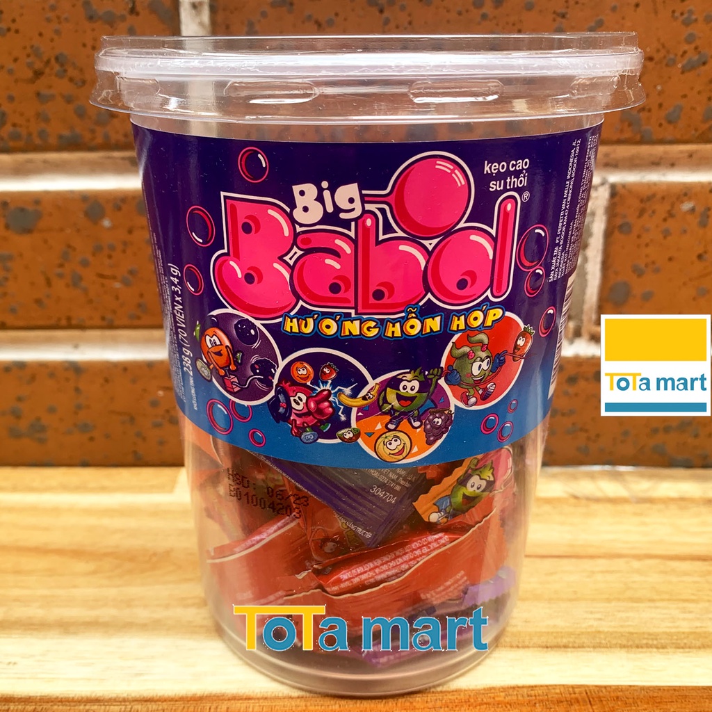 (hsd 08/2024) Kẹo ly sing gum BIG BABOL SPLOOSH  trái cây hỗn hợp 74 viên