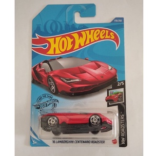 Hot wheels mô hình xe hơi đồ chơi 16 lamborghini centenario roadster red hw #20
