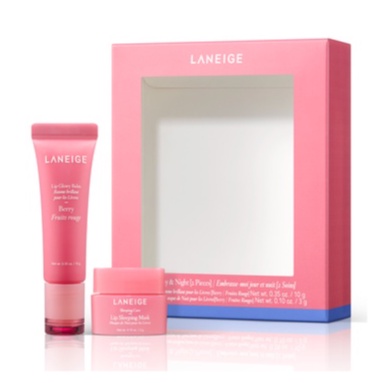 Bộ Sản Phẩm Dưỡng Môi Laneige Lip Glowly Balm (berry) 10g &amp; Mặt Nạ Môi Lip Sleeping Mask (berry) 3g