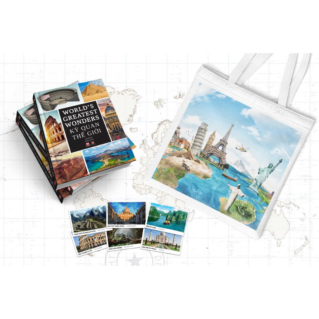 Sách : Kỳ Quan Thế Giới - World’s Greatest Wonder + Tặng kèm 6 Tấm Postcard