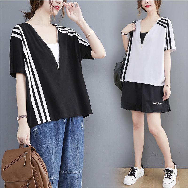 G79 áo thun big size freesize thoải mái rộng rãi màu đen trắng phong cách thời trang