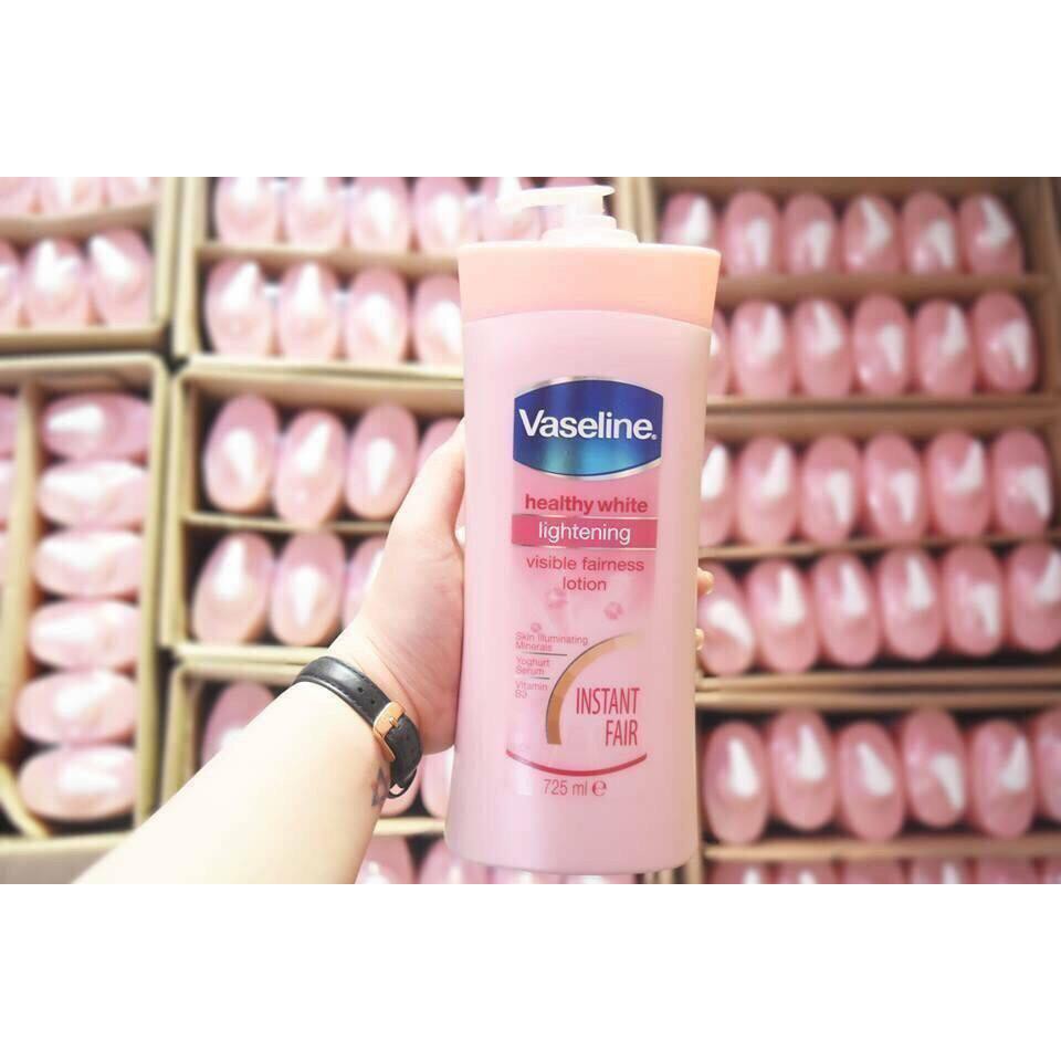 Sữa dưỡng thể Vaseline Healthy White UV Lightening 725ml Không gây nhờn rít,cung cấp thêm độ ẩm cần thiết cho da