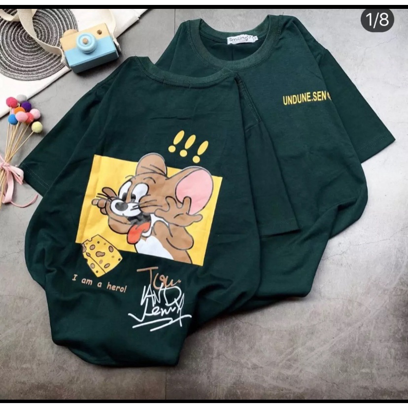 Áo Thun Jerry ăn bánh nam nữ cực hot from rộng unisex cao cấp bền màu 1kenz