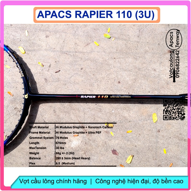 Vợt cầu lông Apacs Rapier 110 - 3U - Special Edition of RAPIER