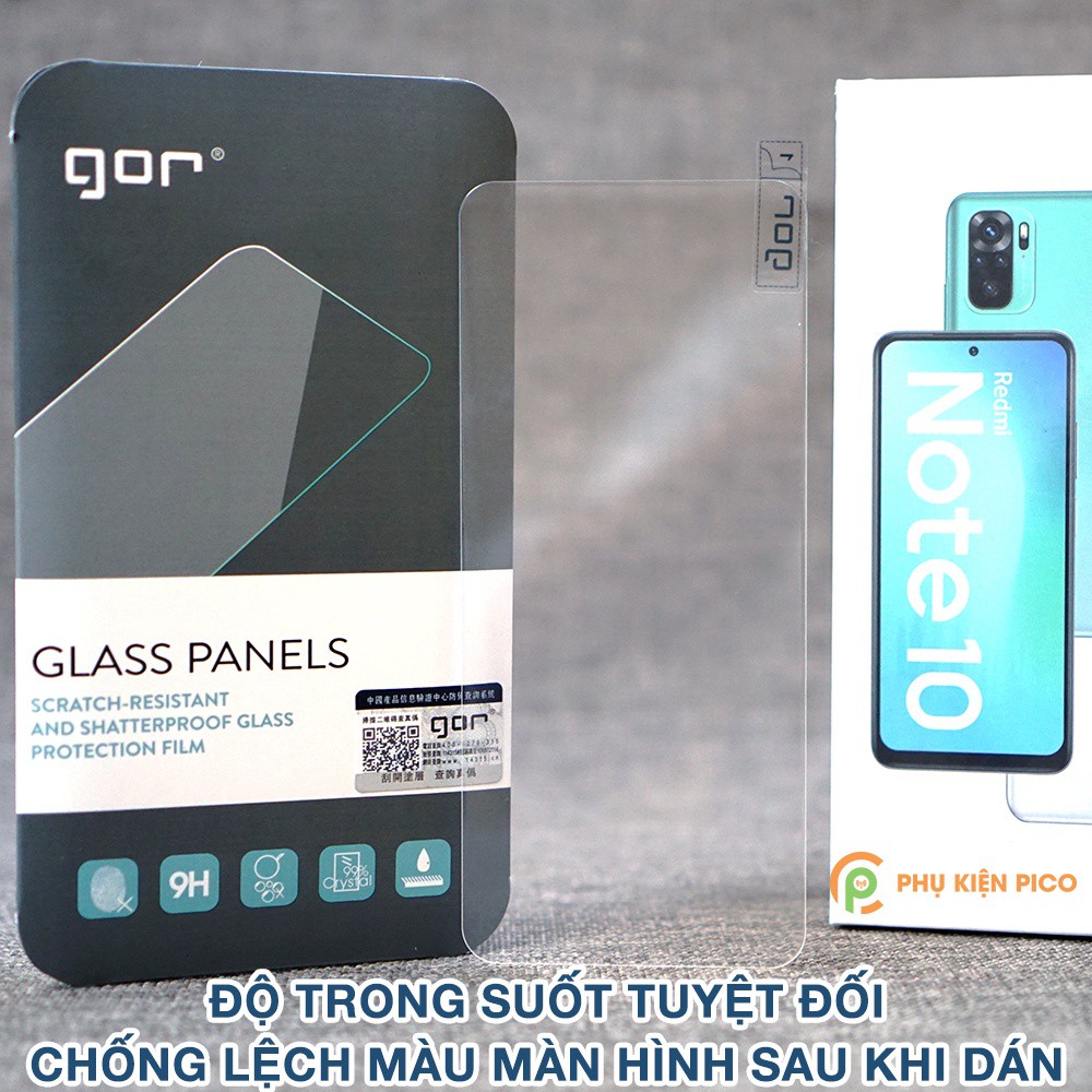 Cường lực Redmi Note 11 Pro / Note 11 Pro Plus hiệu Gor trong suốt trơn mượt tặng keo mép