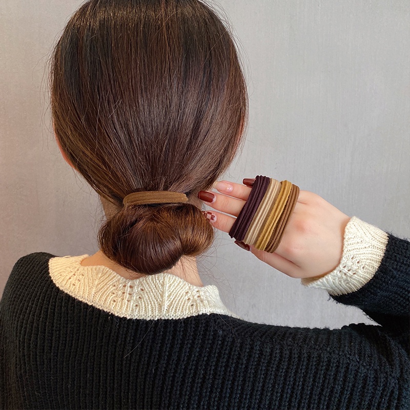 Set 10 Dây Buộc Tóc Ruy Băng Co Giãn Thời Trang Hàn Quốc Cho Nữ