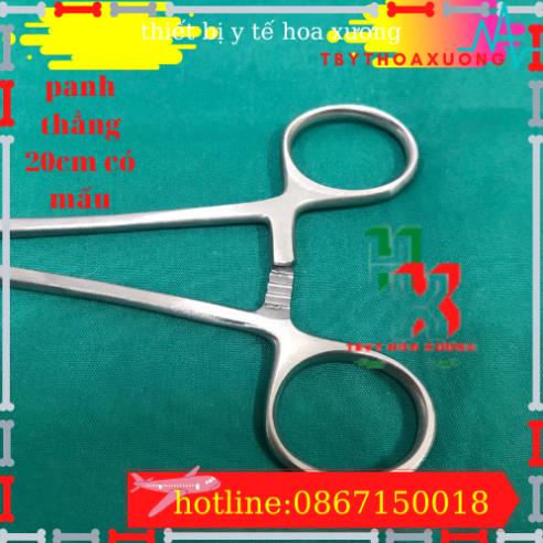 Panh Y Tế, Panh Gắp Phẫu Thuật, Pen Kẹp Y Tế, Panh Thẳng Có Mấu 20cm - Hàng Pakistan