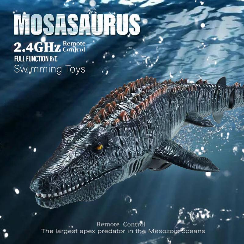 Đồ Chơi Robot Cá Mập Mosasaurus Phun Nước Điều Khiển Từ Xa Cho Bé