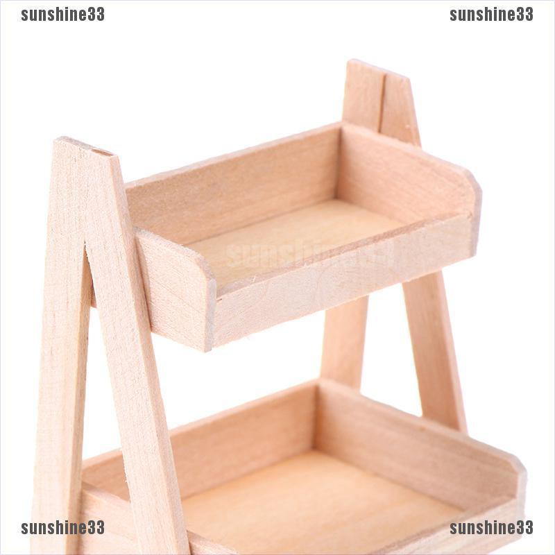 Kệ Gỗ Đứng Mini Trang Trí Nhà Búp Bê Tỉ Lệ 1: 12