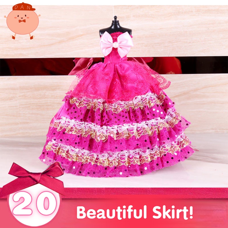 Đầm Công Chúa Đồ Chơi Búp Bê Dài 30CM