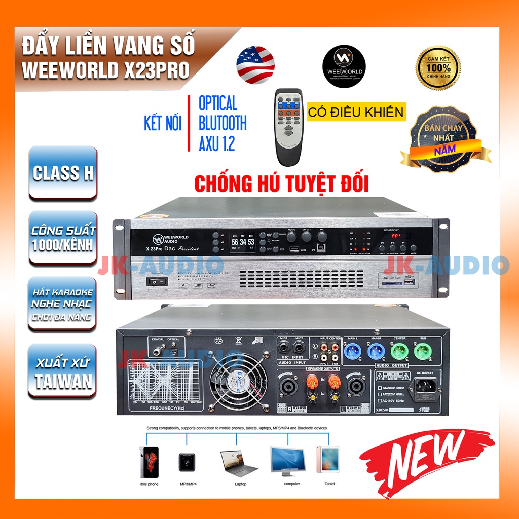 Dàn Karaoke Gia Đình Loa Weeworl W938, Sub Monster, Đẩy X23Pro, Mic W321
