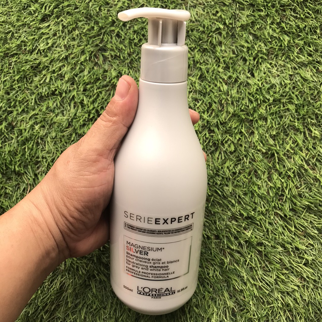 Dầu Gội Giữ Bền Ánh Sắc Cho Tóc Nhuộm Xám Bạc Loreal Magnesium Silver 500ml