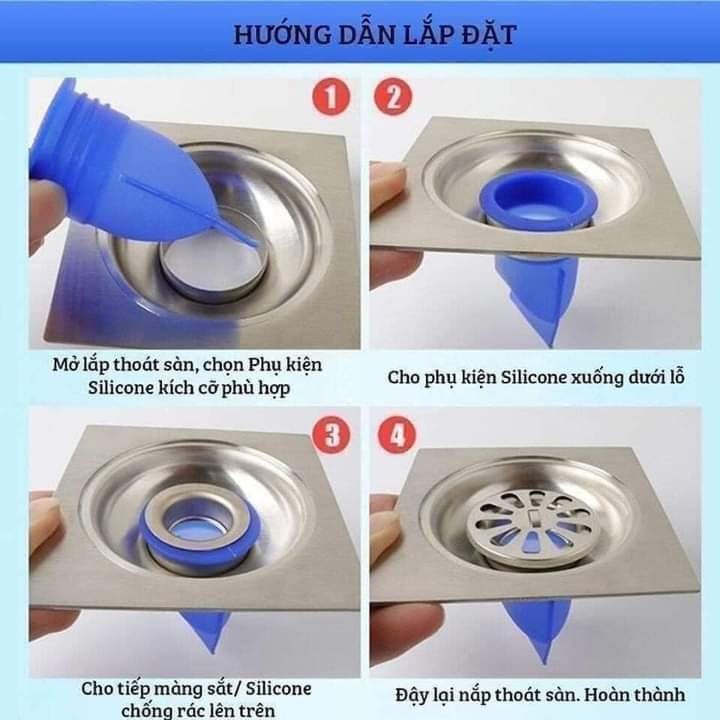 Ông chặn mùi hôi cống - dụng cụ nắp bịt cao su ngăn mùi hôi chống thoát nhà vệ sinh wc bếp nhà tắm ...