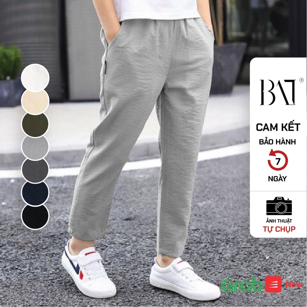 Quần đũi dài nam nữ ống xuông cạp dây rút chất mát chất đũi