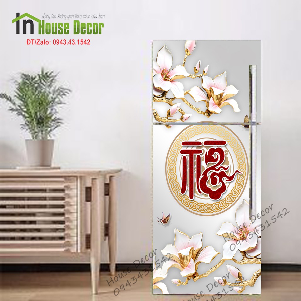 Miếng dán Tủ lạnh - Dày dặn, Chống thấm nước - Decal dán Tủ lạnh, Máy giặt nhiều Kích cỡ - Màu sắc Đẹp