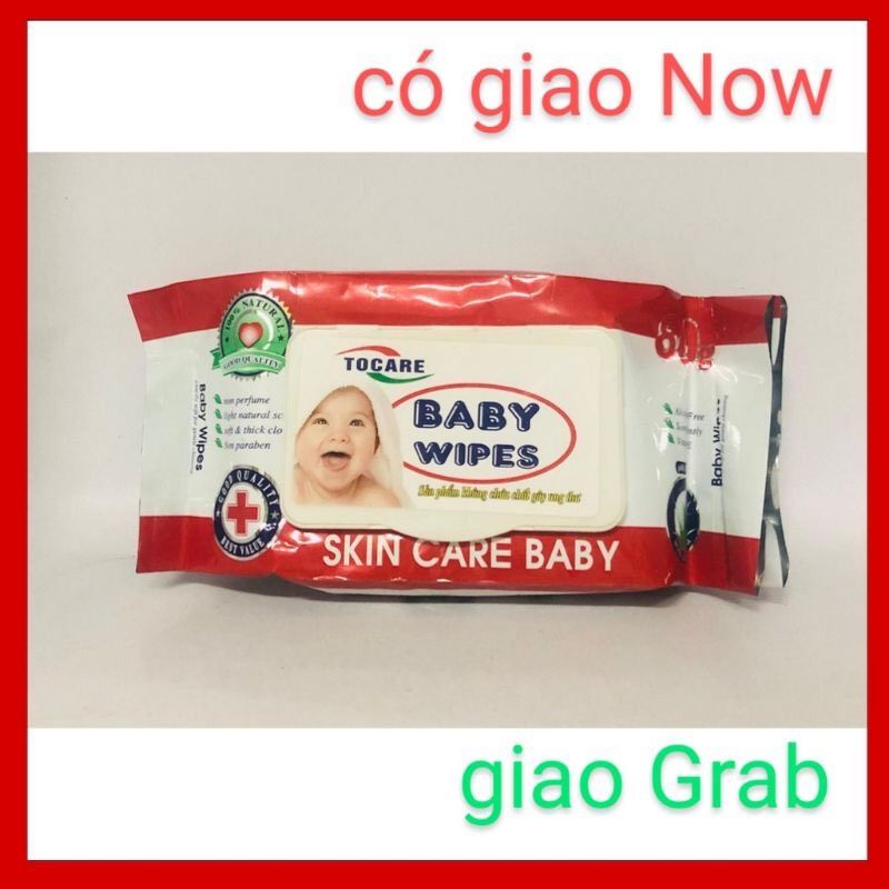 (THÙNG 50 GÓI) Khăn ướt BABY WIPES không mùi hương loại 80gr