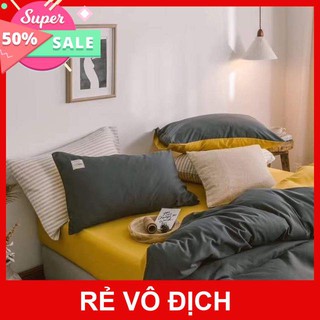 Combo 5 món Bộ Chăn Ga Gối Cotton tina nhập mẫu sang chảnh